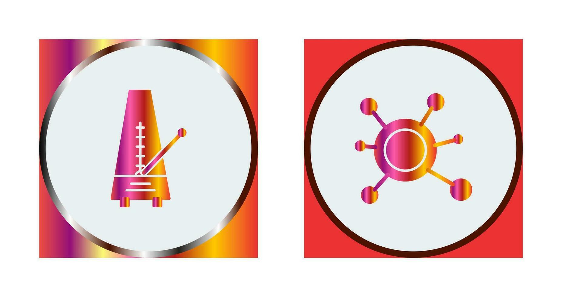 Metronome and Molecule Icon vector