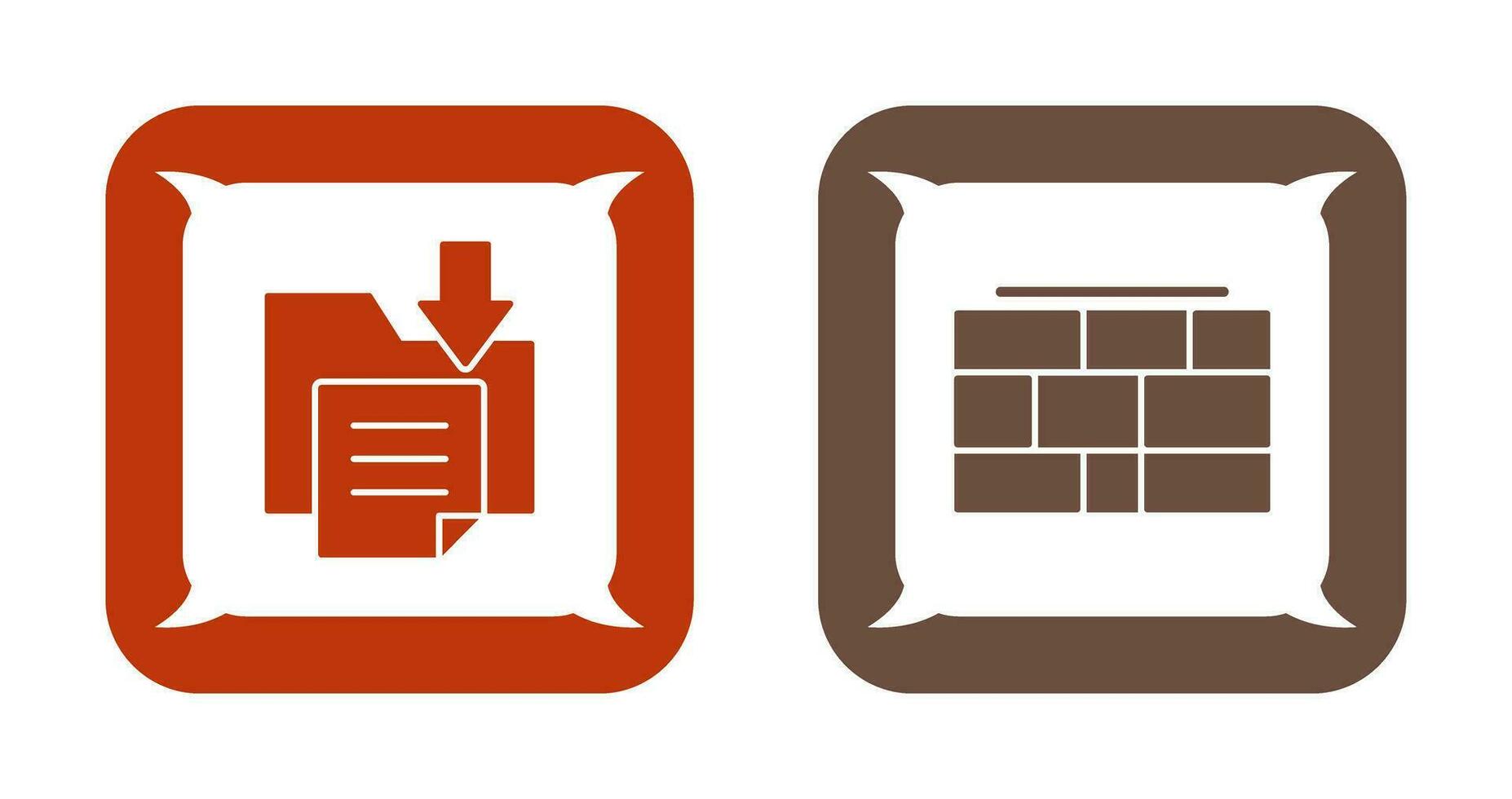 File Storage and Brick wall Icon vector