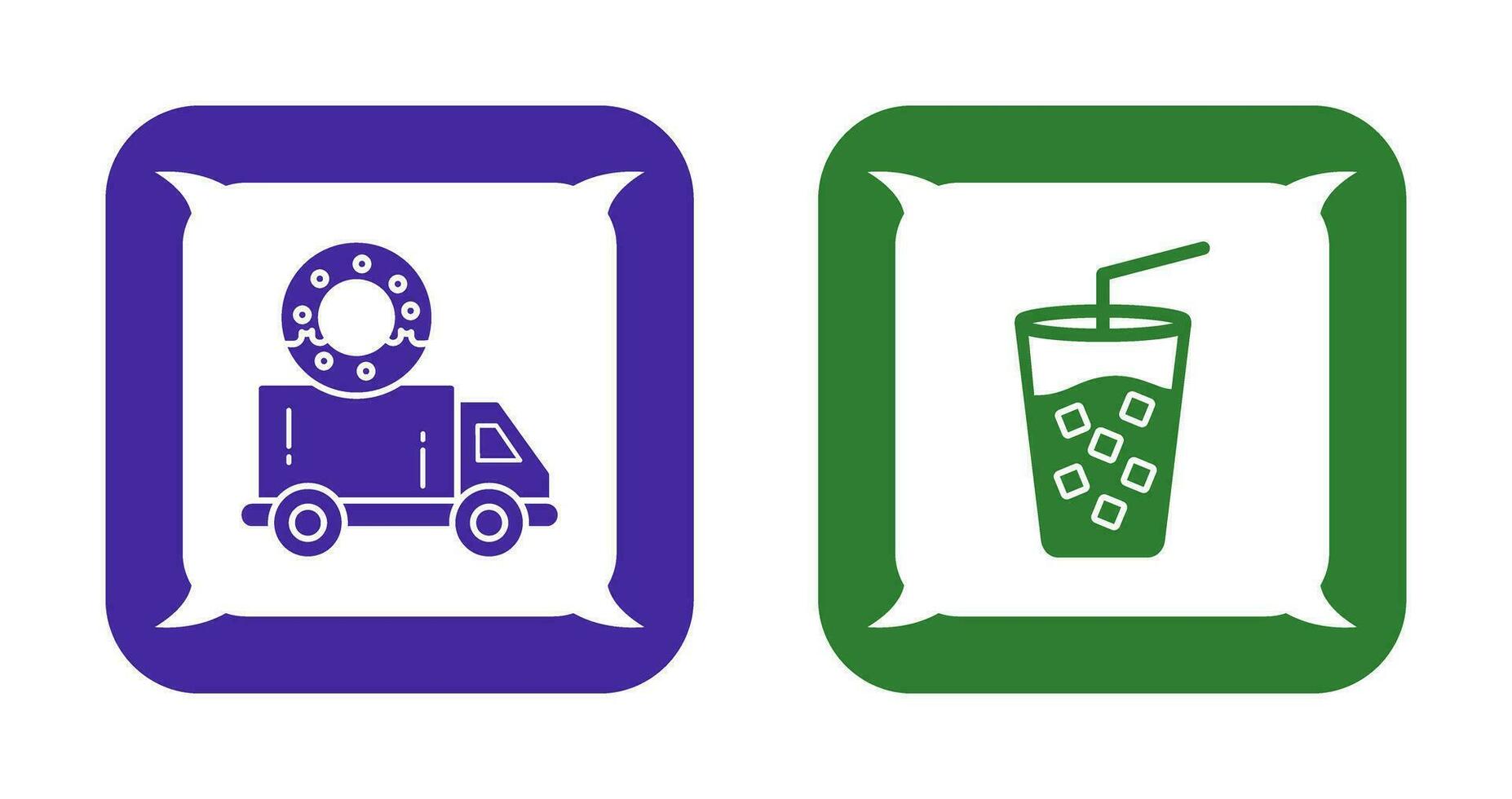 Delivery Truck and Cold Drink Icon vector