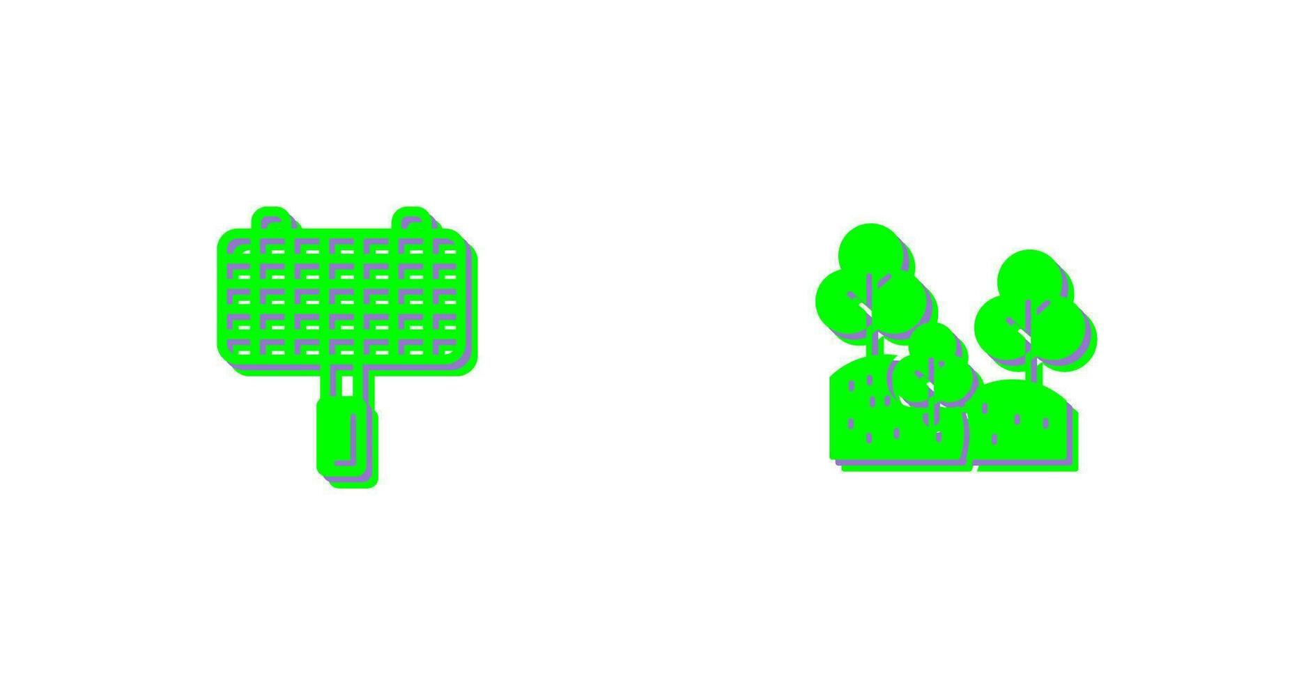 Grill and Forest Icon vector