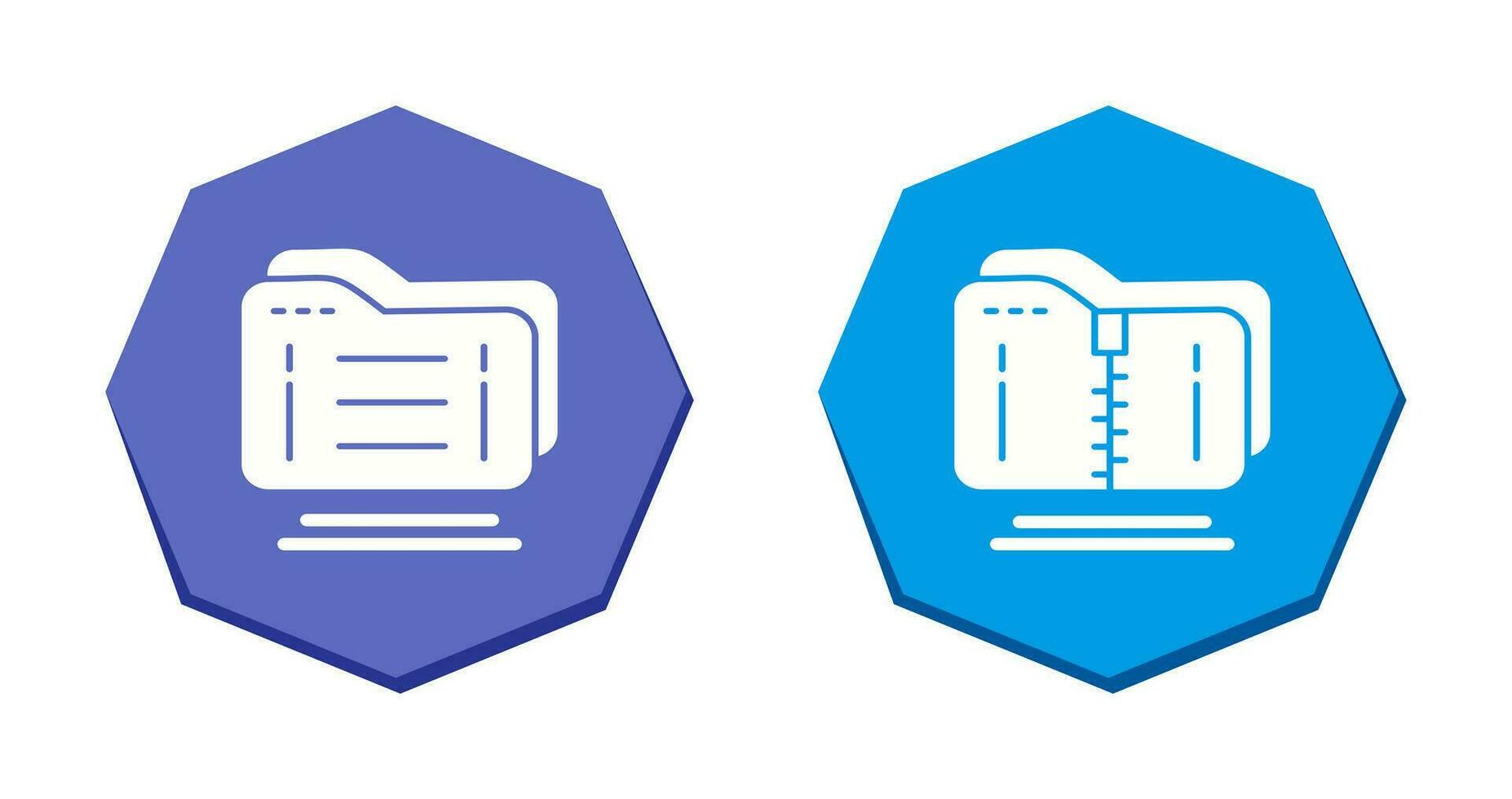 Folder and Compressed Icon vector
