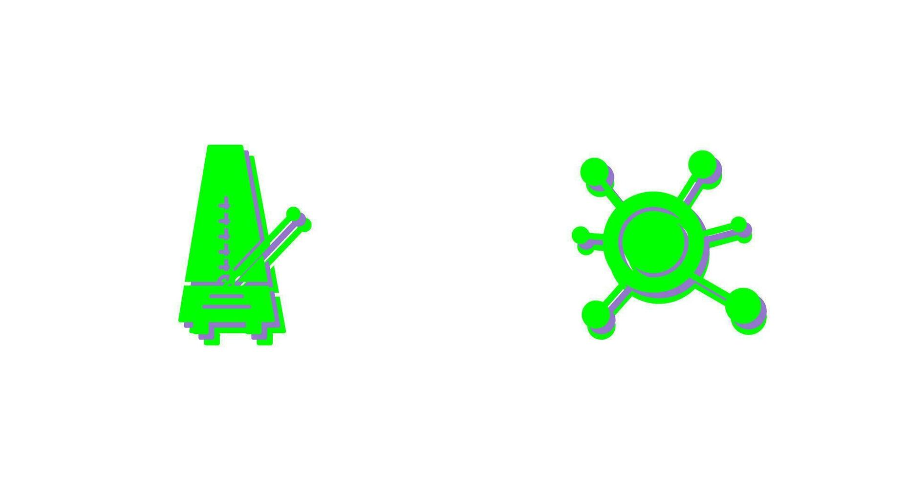 Metronome and Molecule Icon vector