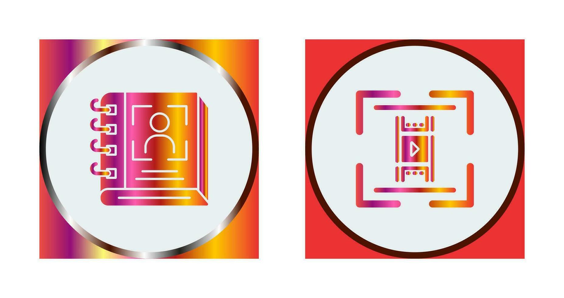Directory and Video Icon vector