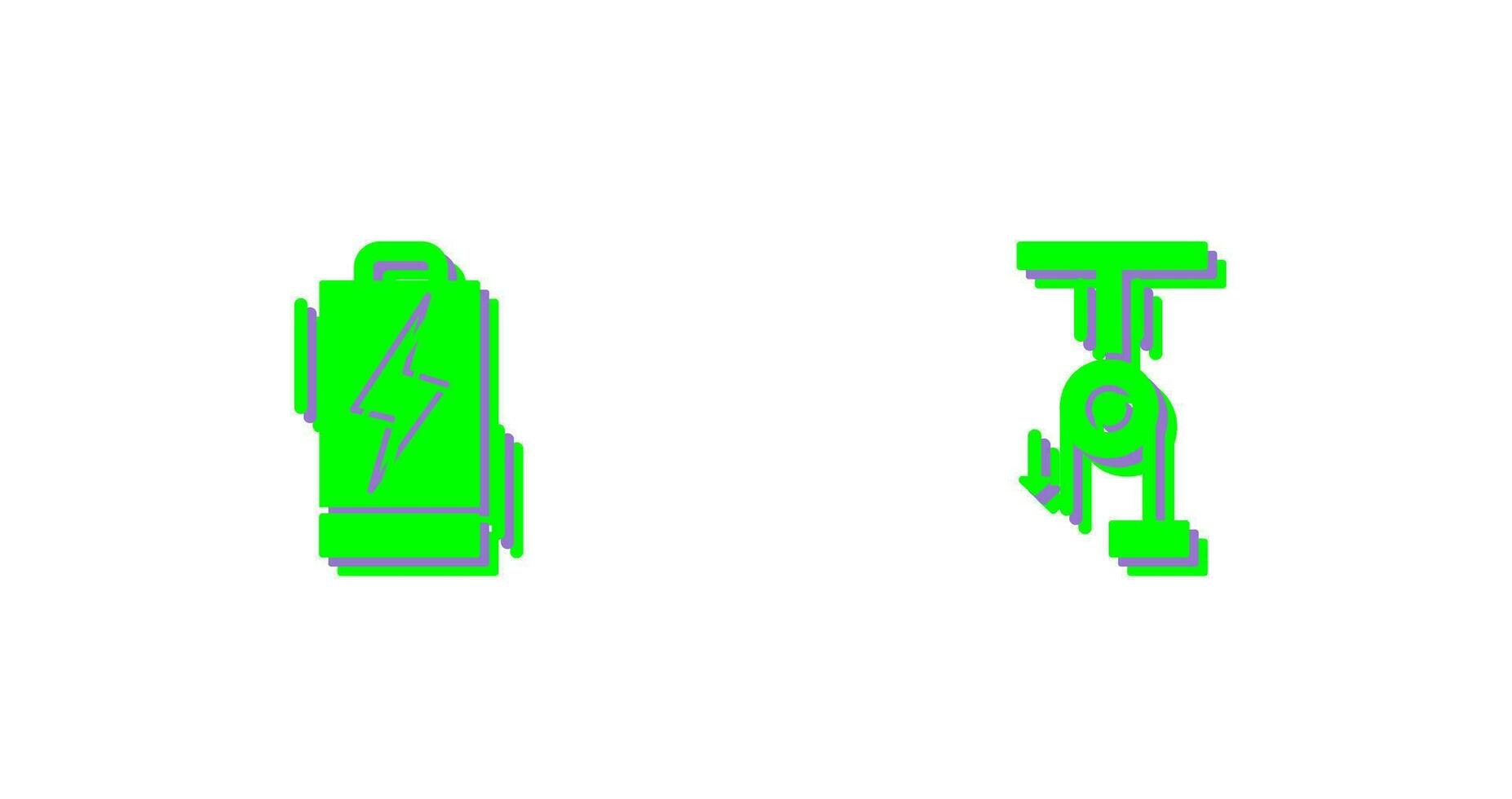 Battery and Pully Icon vector