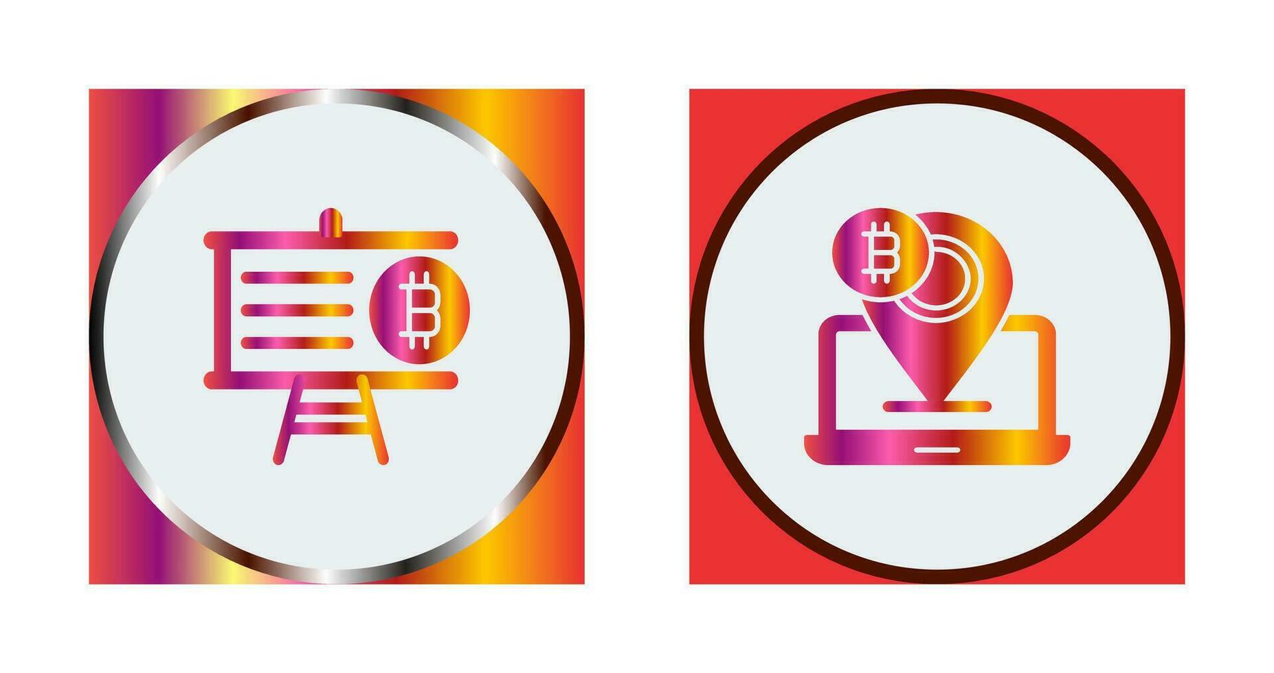 Presentation and Laptop Icon vector