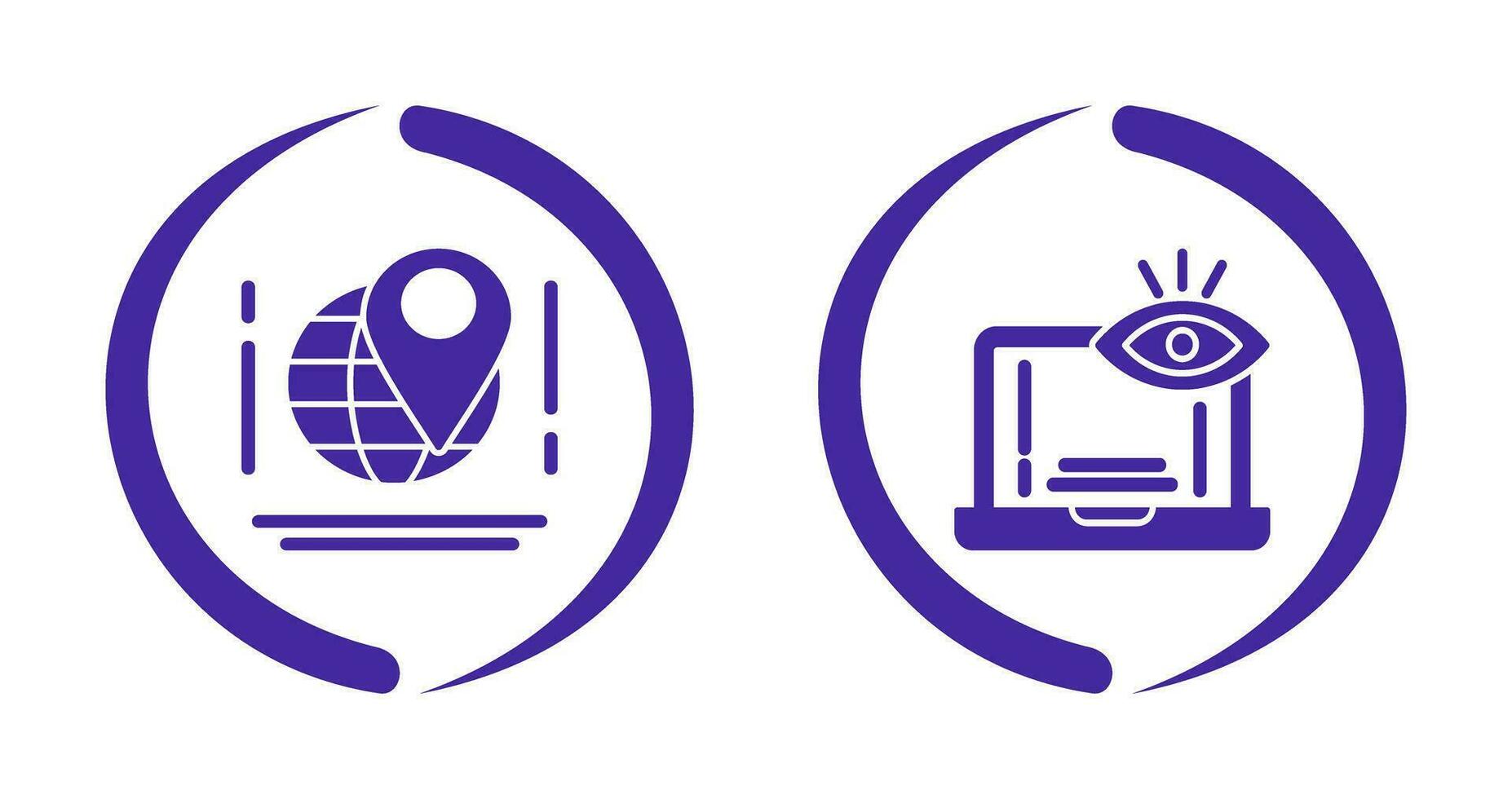 Map and Monitoring Icon vector