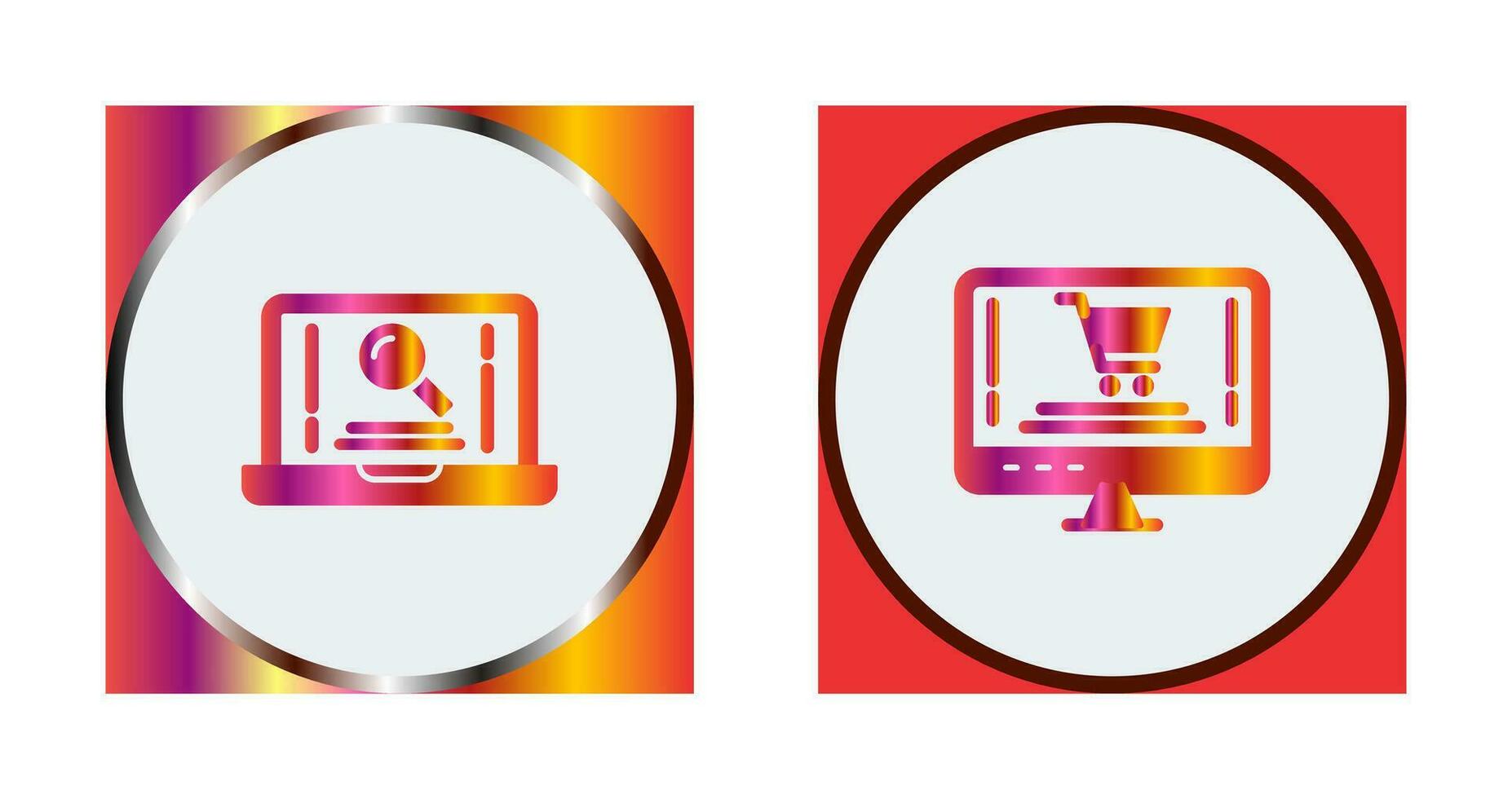 Search and Online Shopping Icon vector