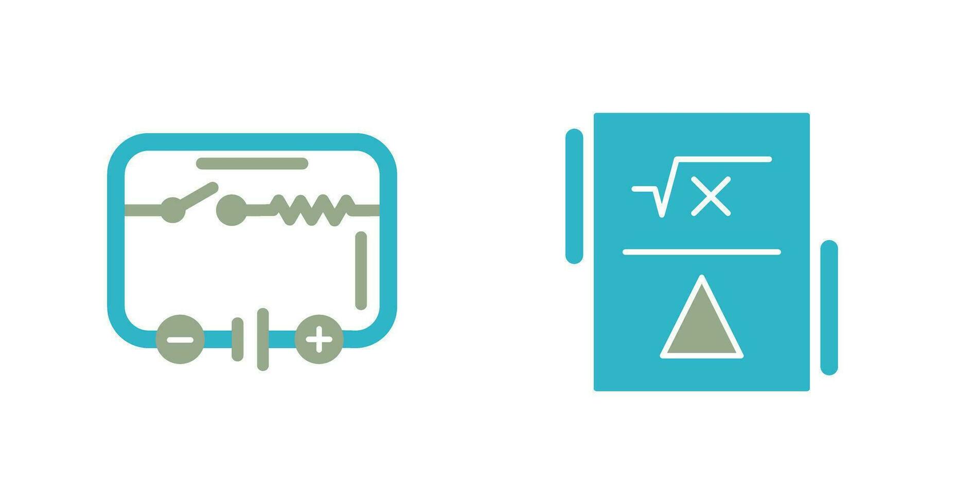 Electrical Circuit and Formula Icon vector