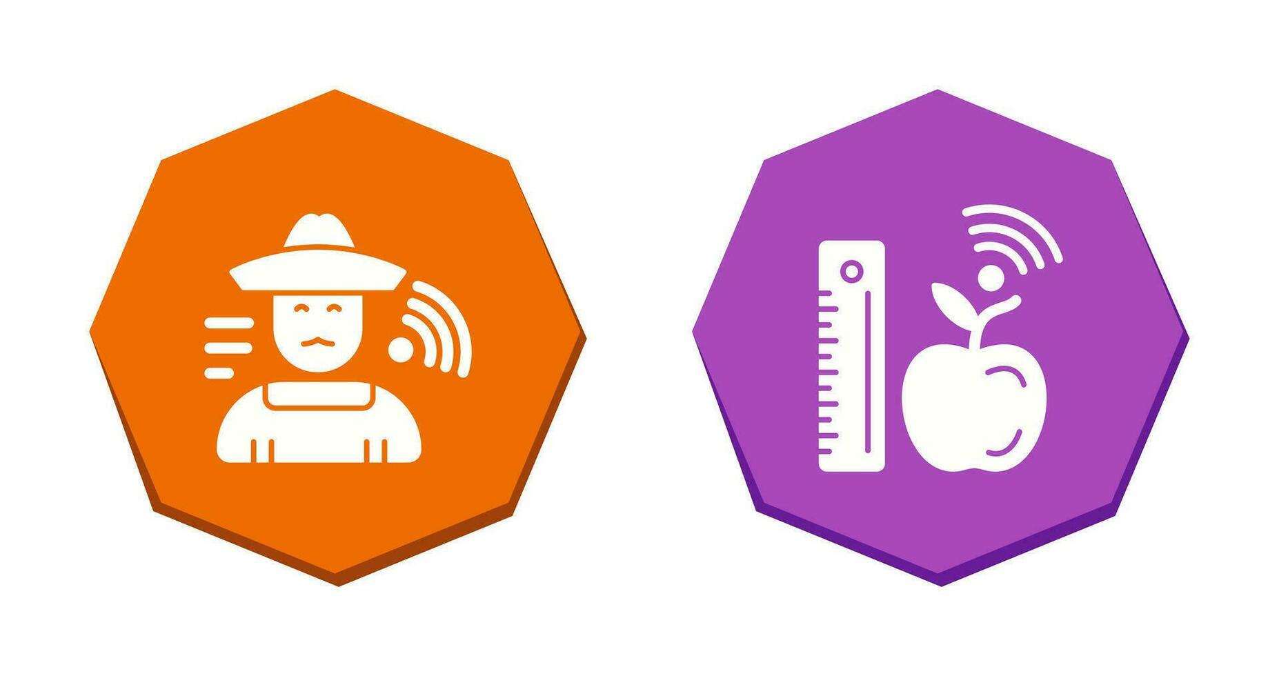 Farmer and Measure and Measure Icon vector