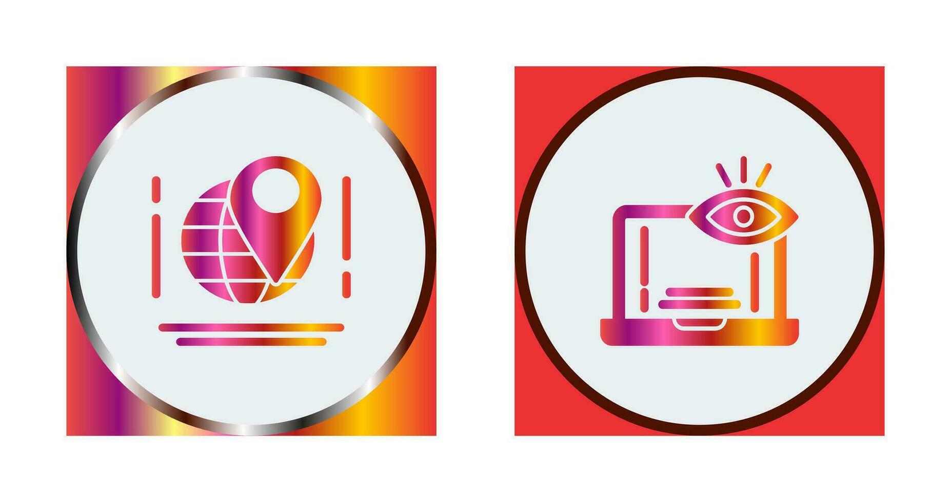 Map and Monitoring Icon vector