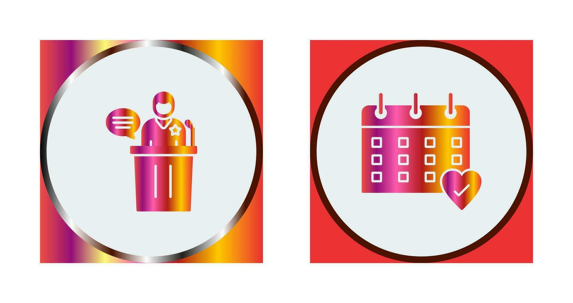 debate y calendario icono vector