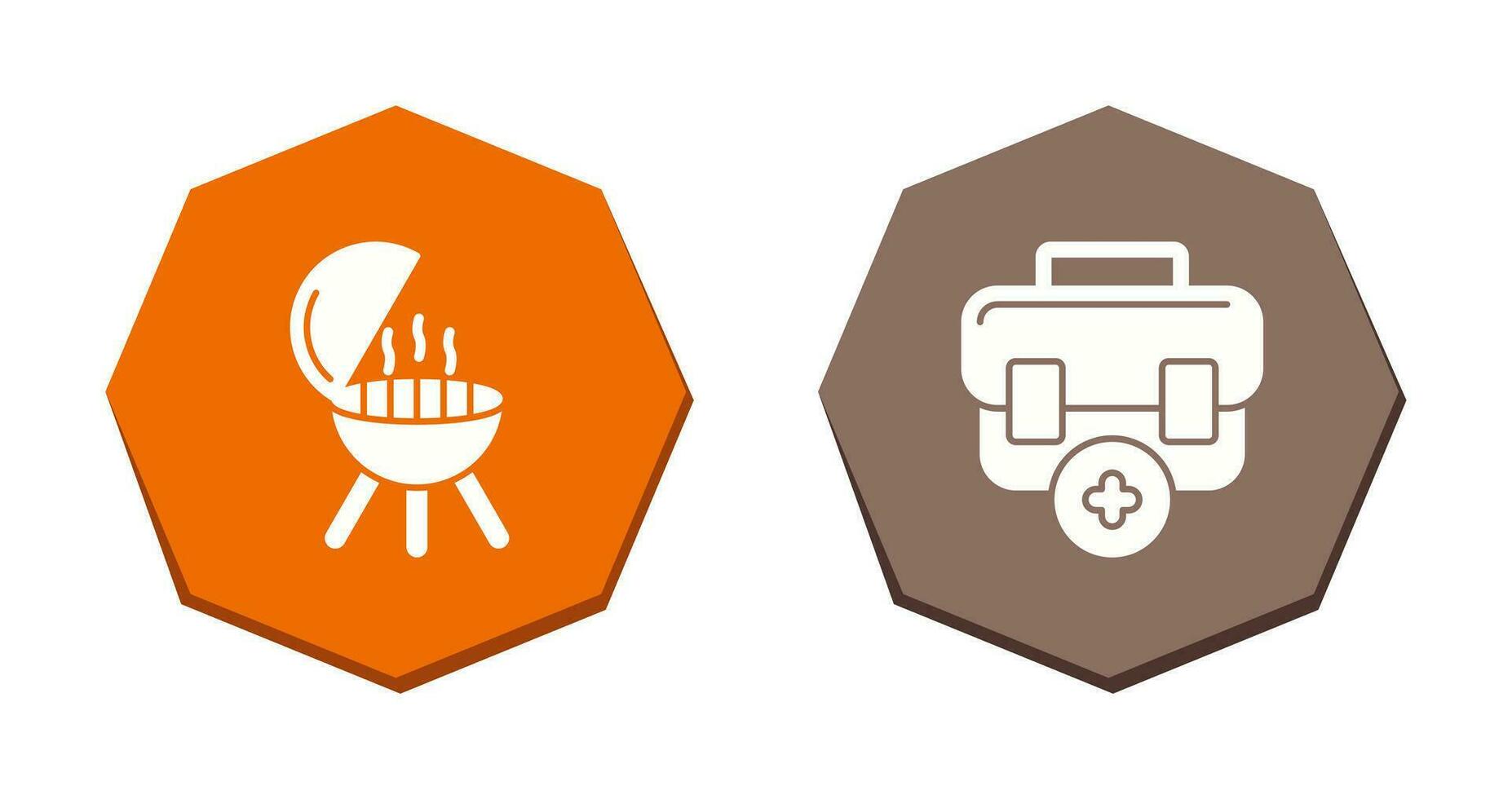 Bbq and First Aid Icon vector