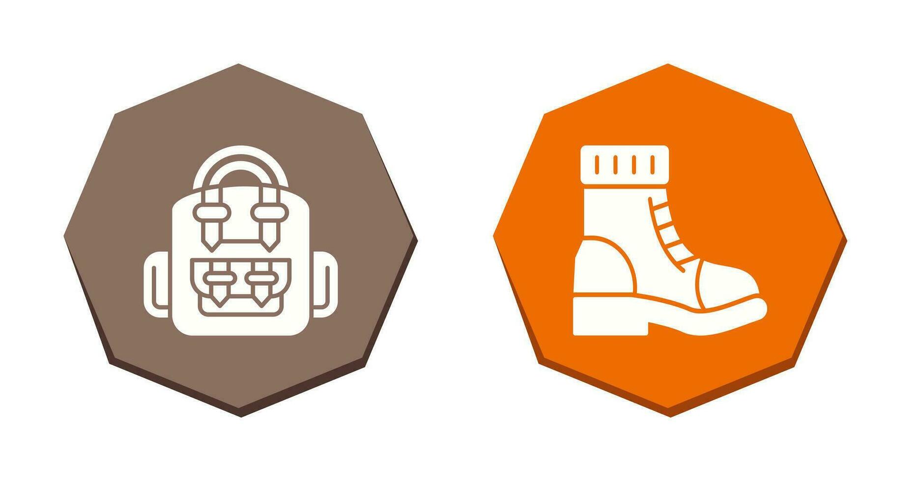 Backpack and Boots Icon vector
