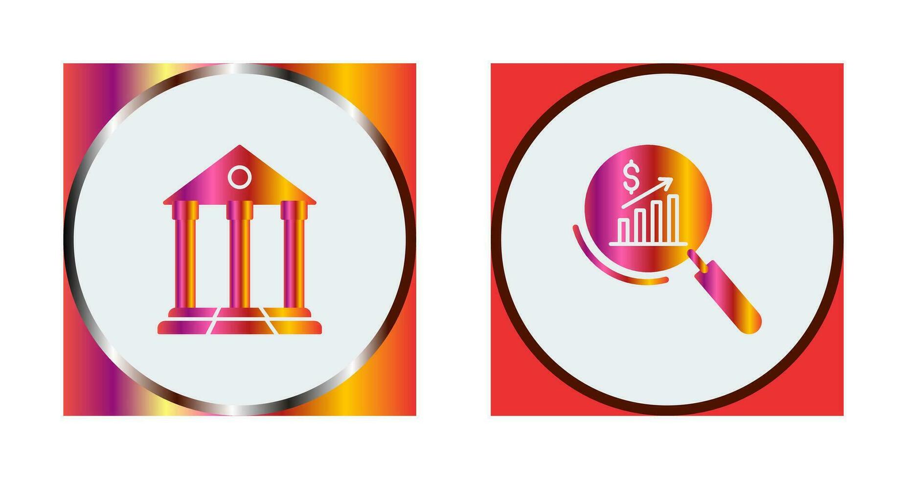 Parthenon and Statistics Icon vector