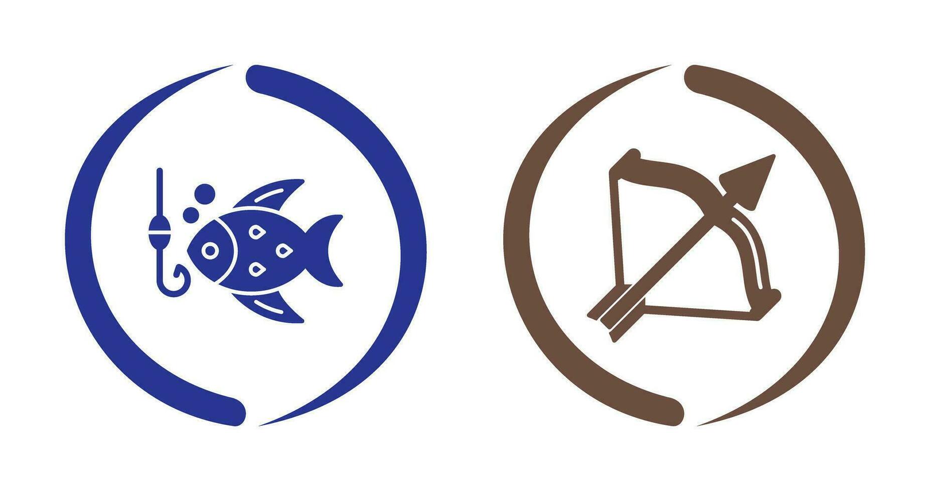 Bow and Fishing Icon vector