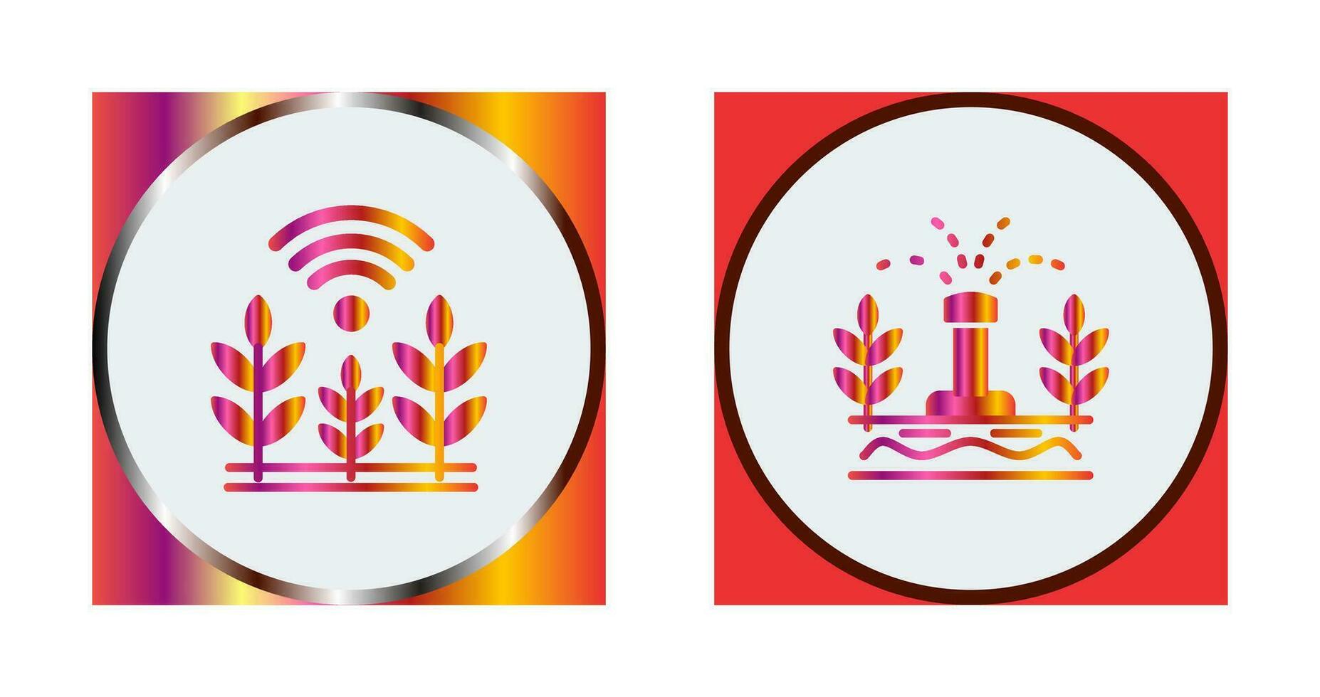 Wheat and Sprinkler Icon vector