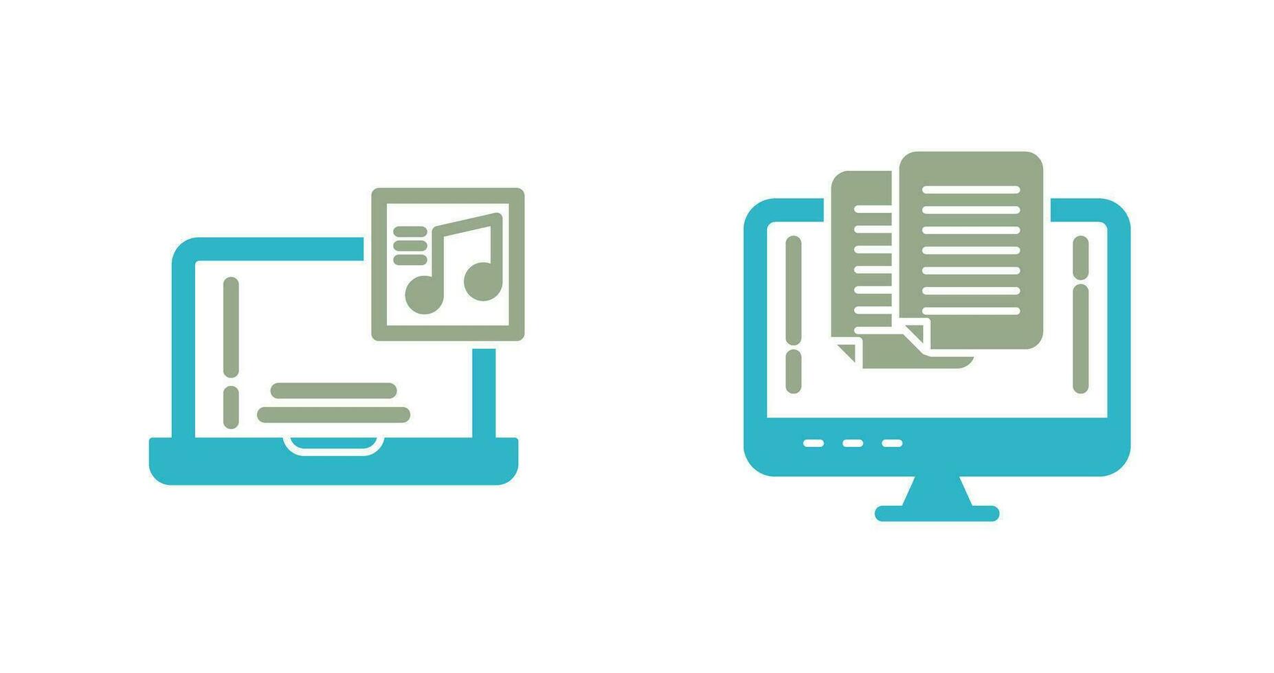 Music and Paste Icon vector