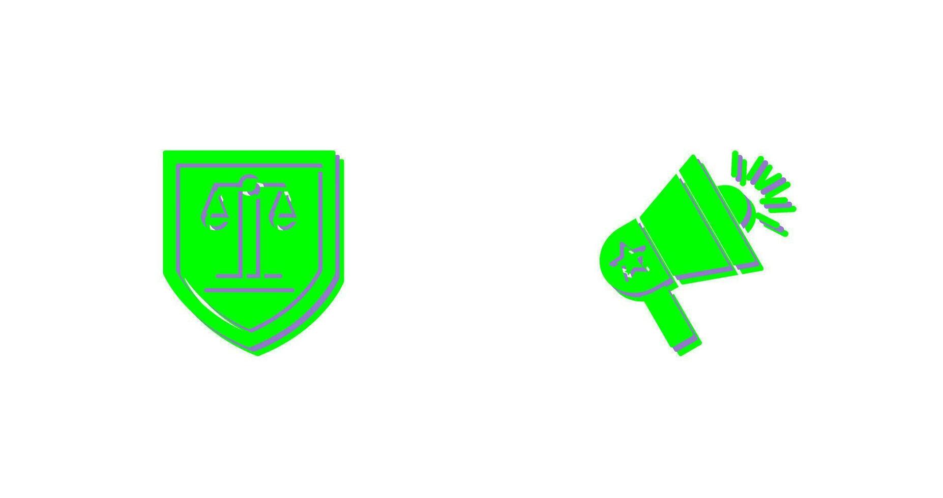 Shield and Loudspeaker Icon vector