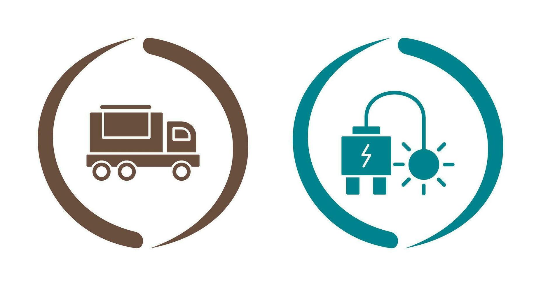 Cargo Truck and Plug Icon vector