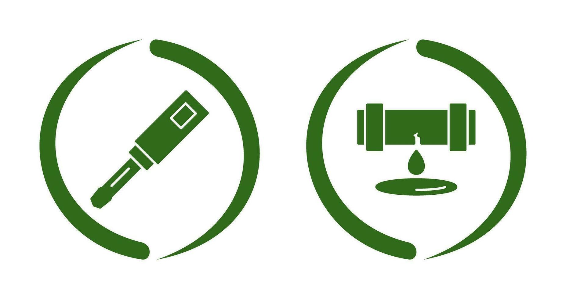 Screwdriver and Leak Icon vector