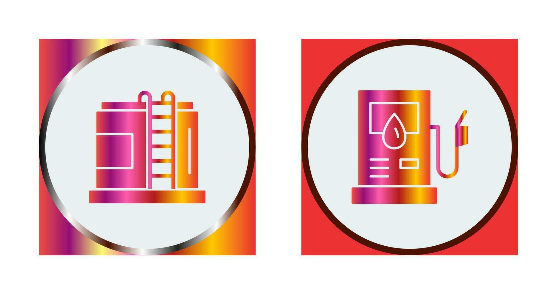 Water Tank and Petrol Pump Icon vector