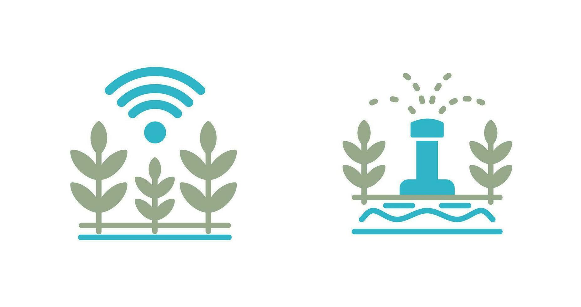 Wheat and Sprinkler Icon vector