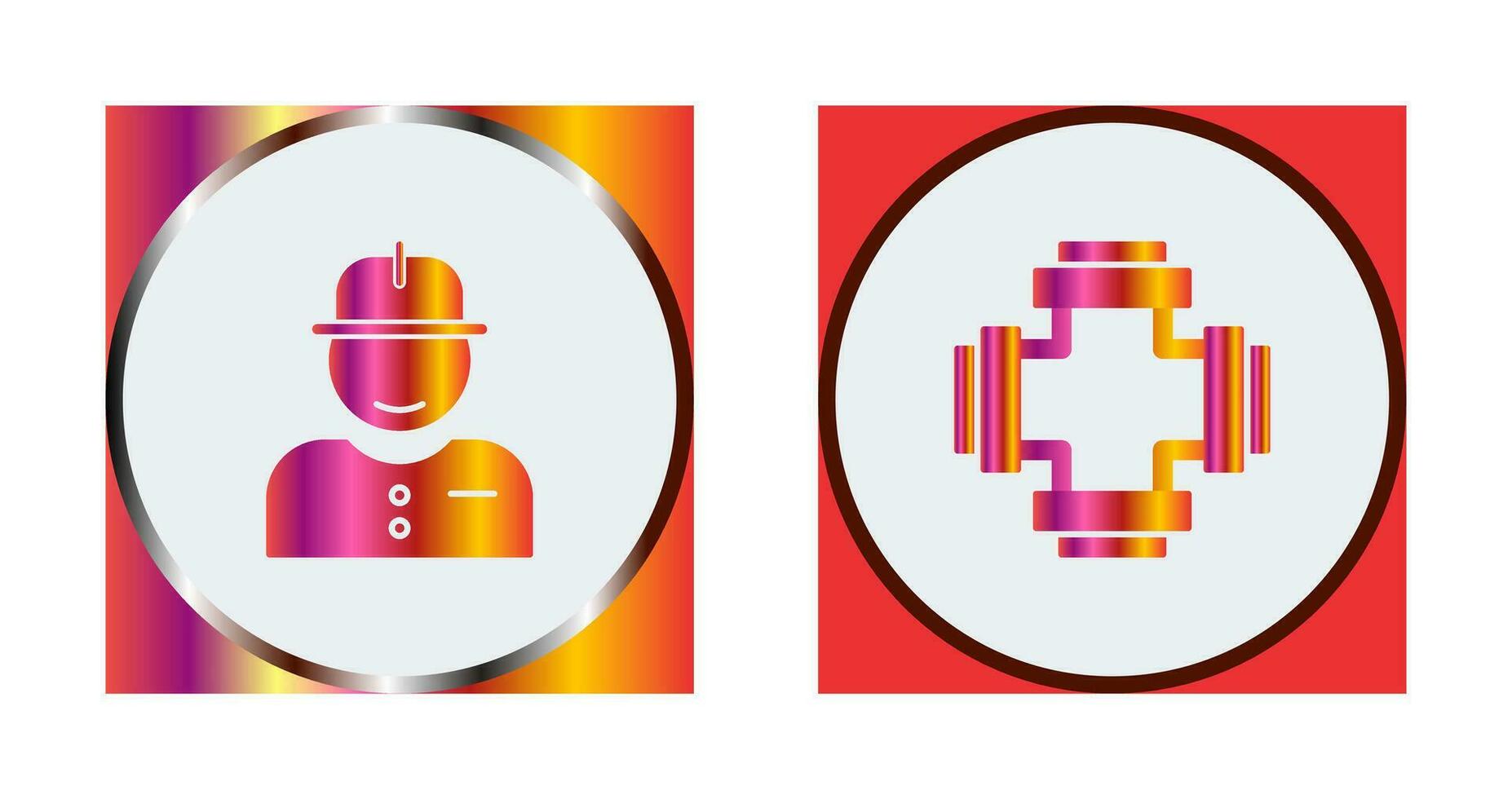 Worker and Plumbing Icon vector