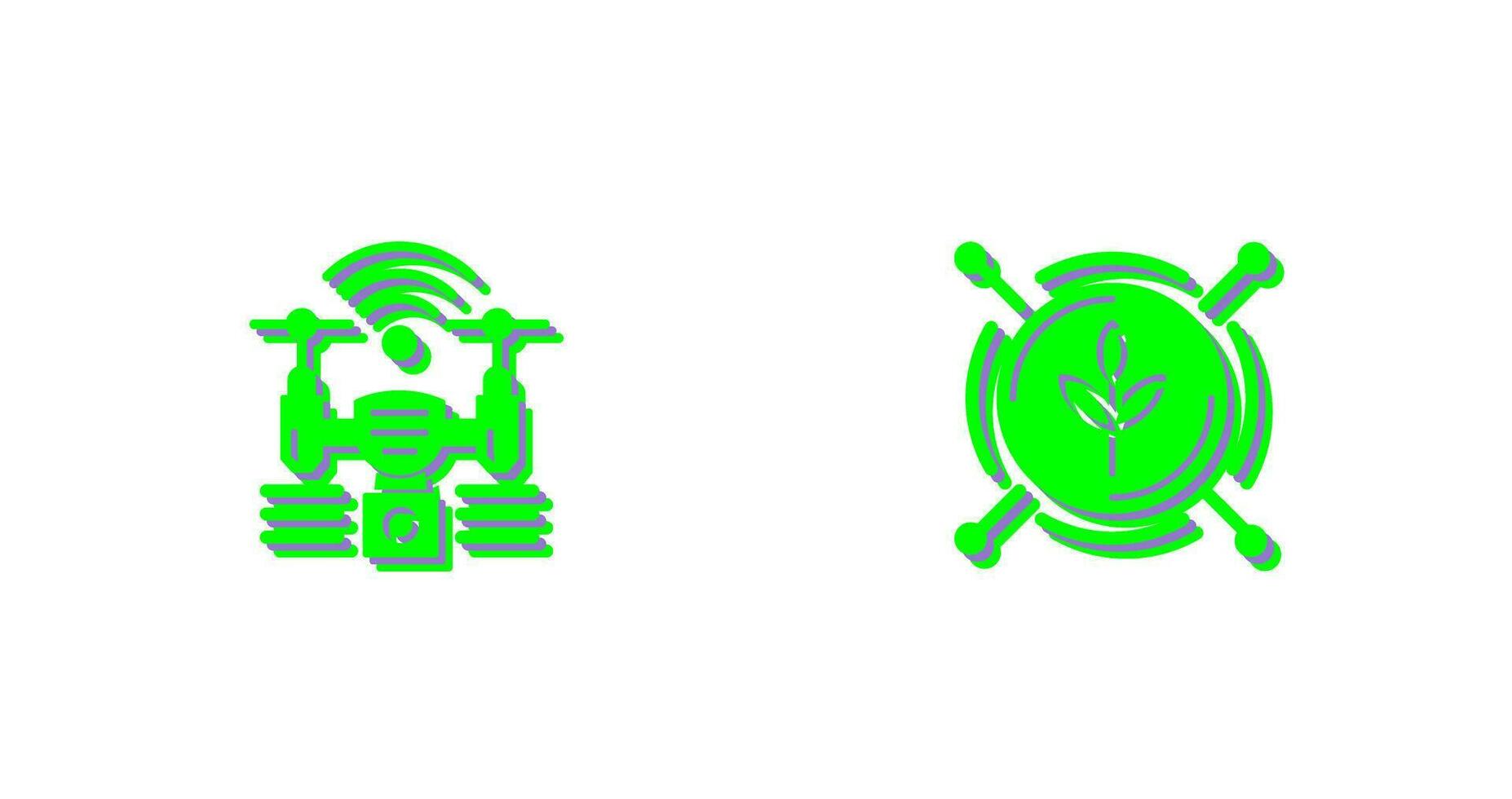 Analytics and Drone Icon vector