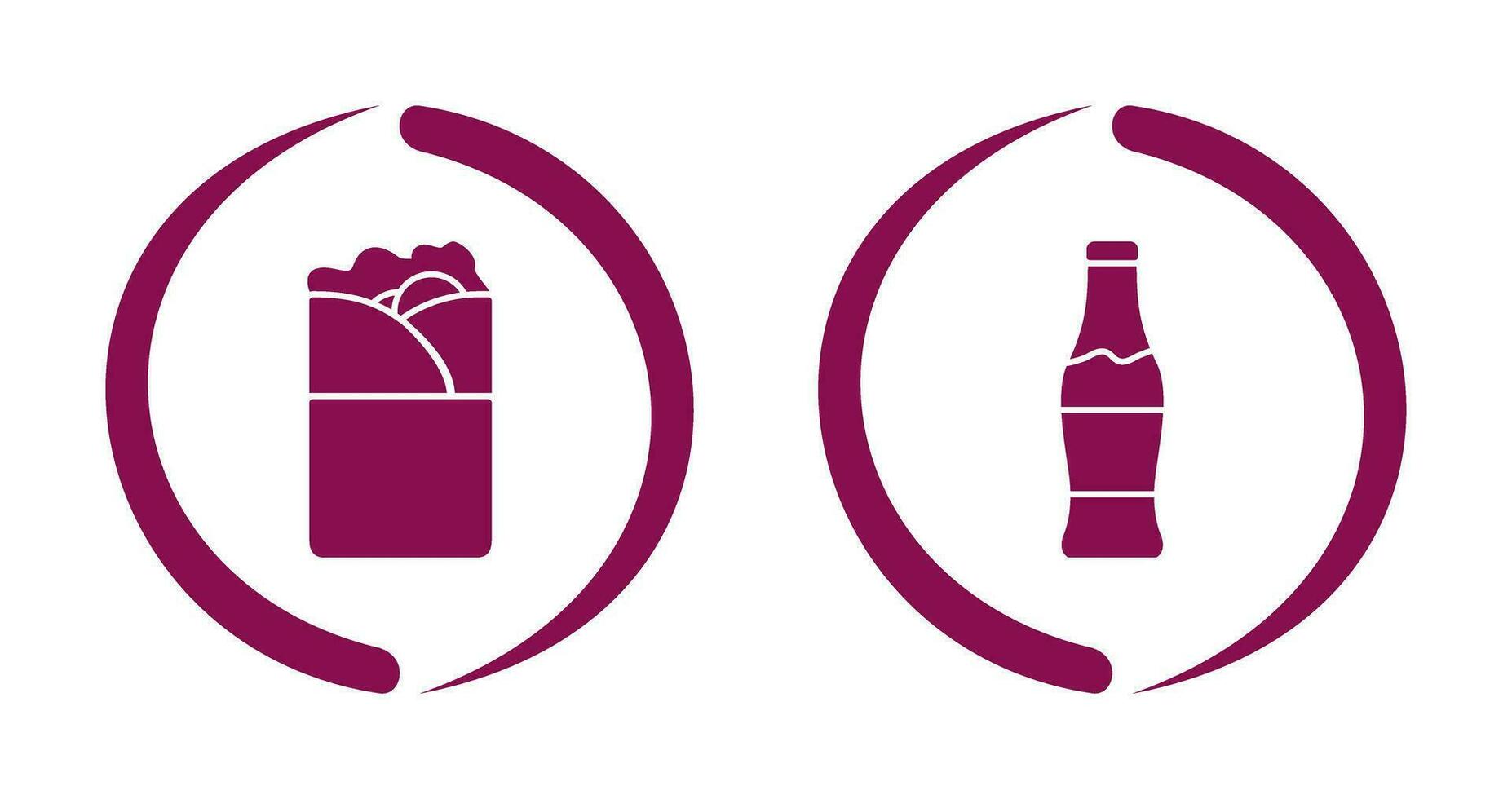 Kebab and Soda Icon vector