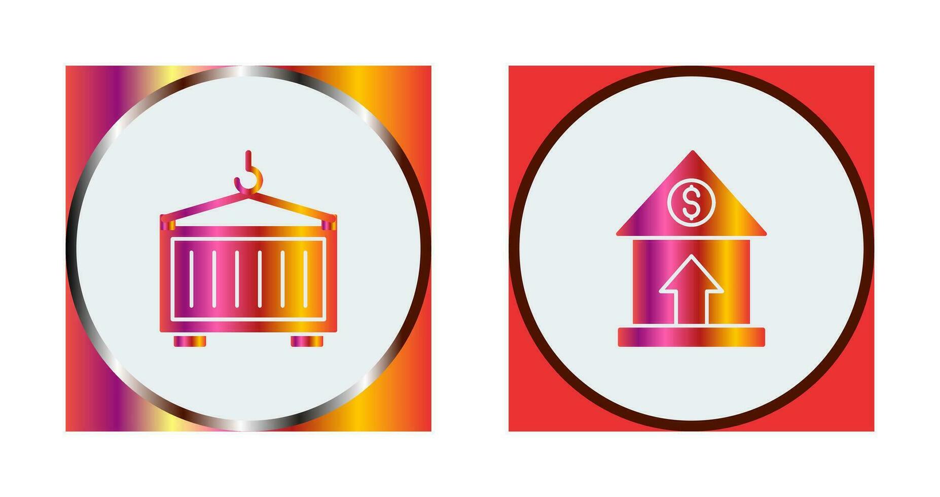 Property Value and Container Icon vector