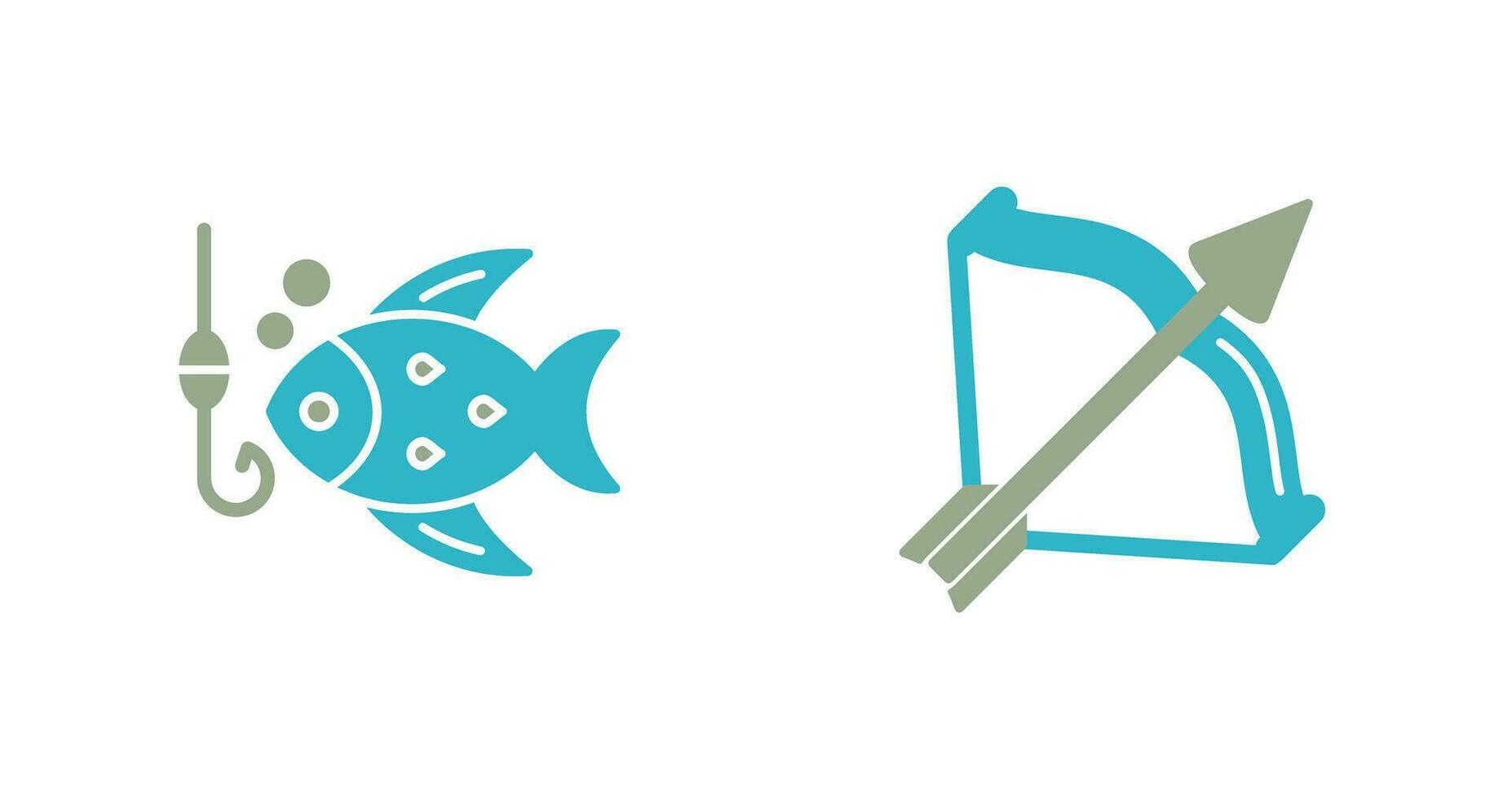 Bow and Fishing Icon vector