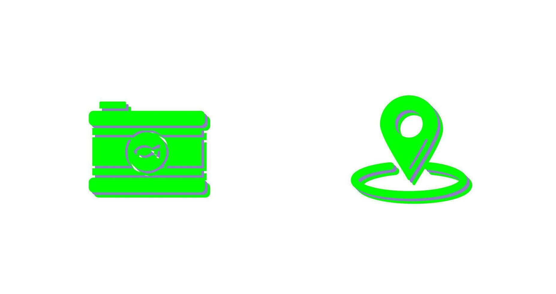 Canned Food and Location Icon vector