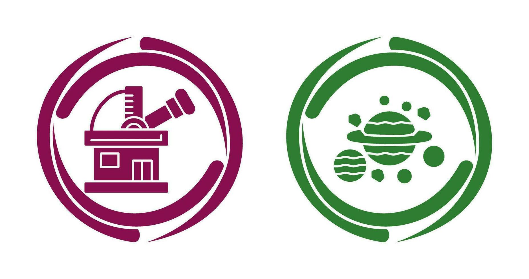 observatory and planets Icon vector