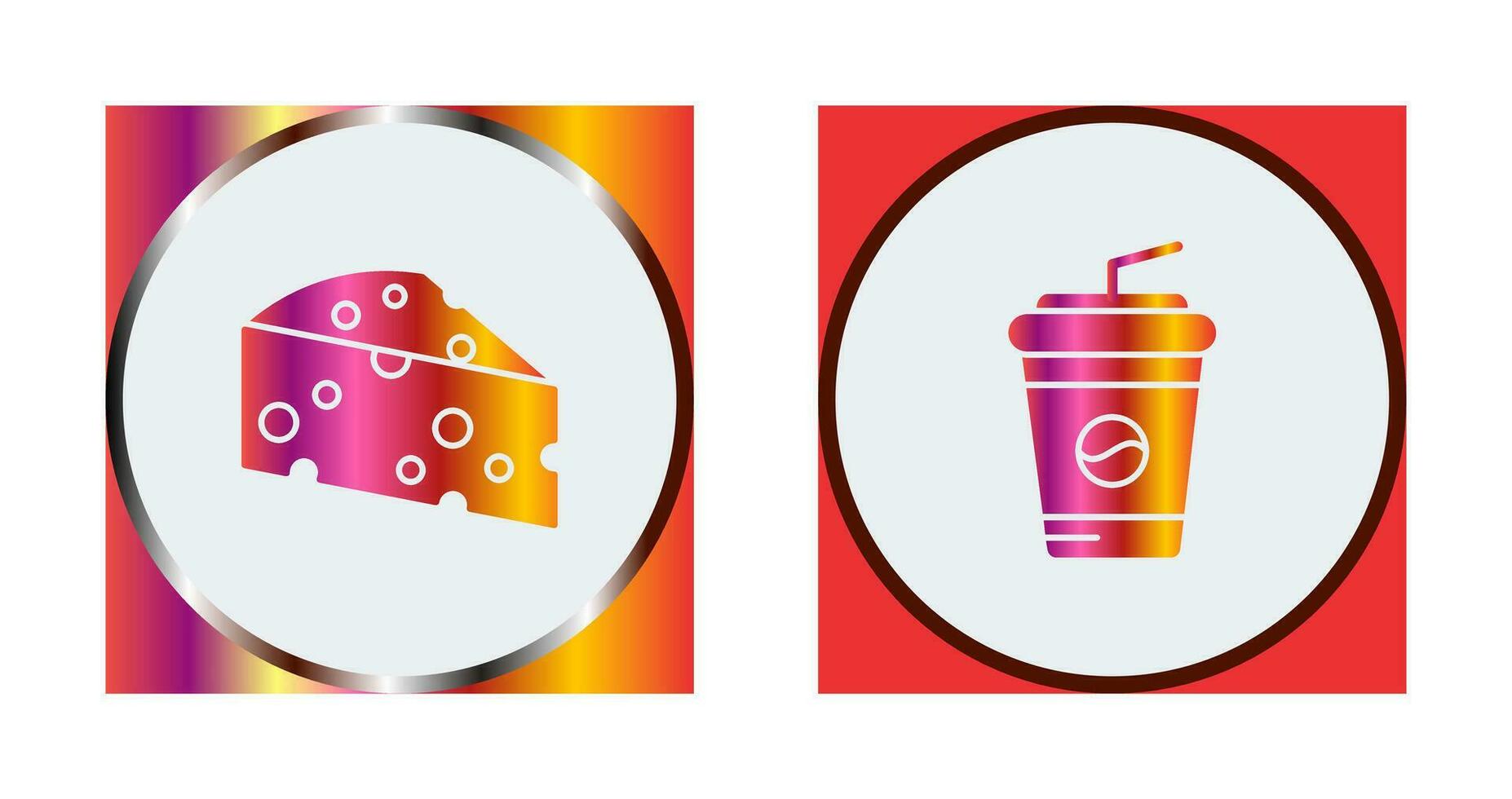Cheese and Soda Icon vector