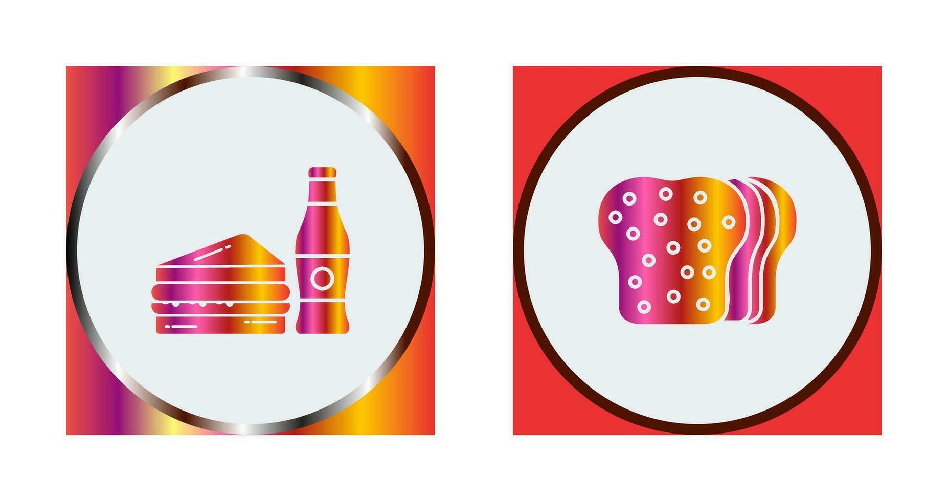 Junk Food and Bread Icon vector