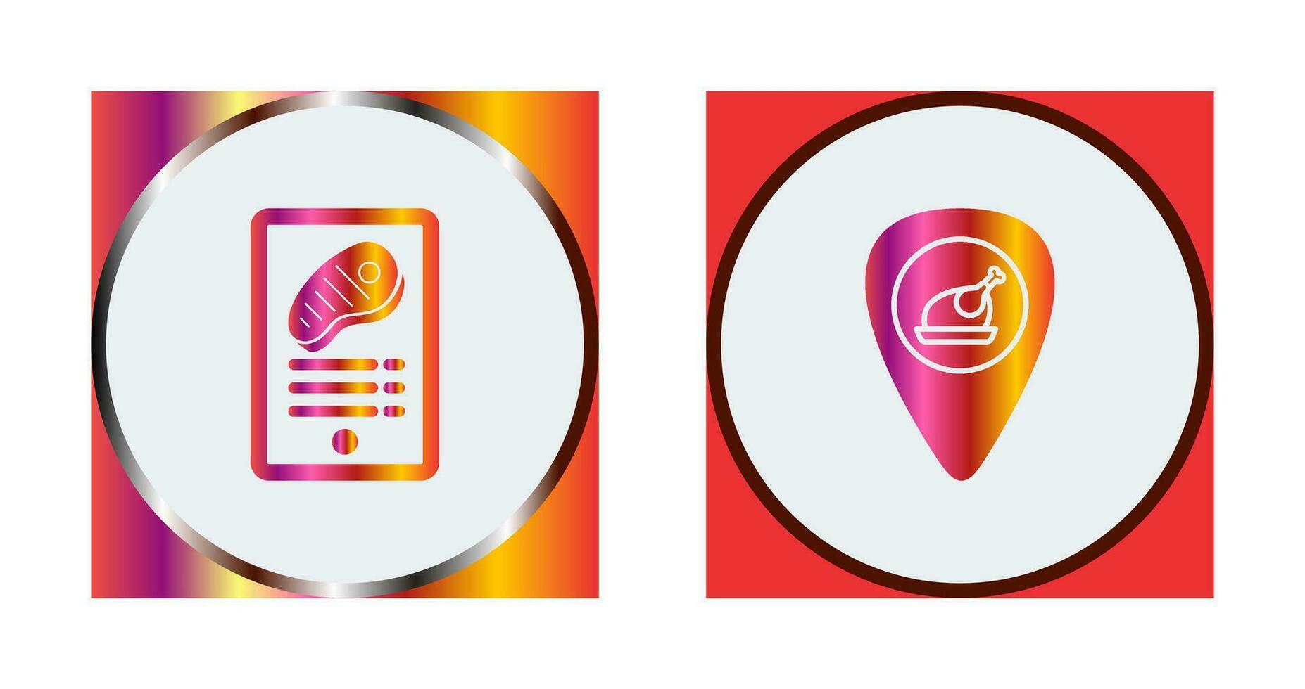 Online order and Location Icon vector