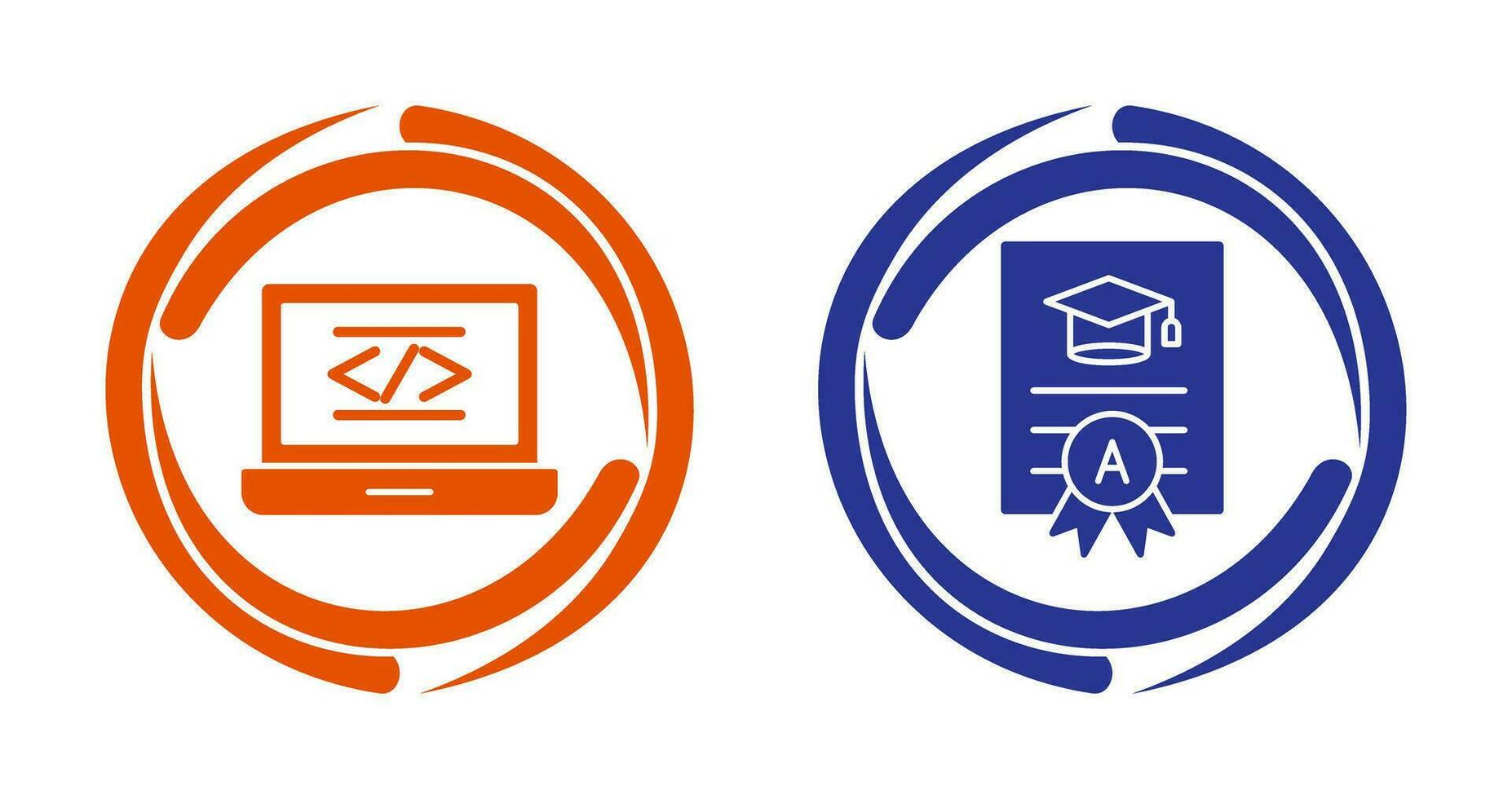 Coding and Report Card Icon vector