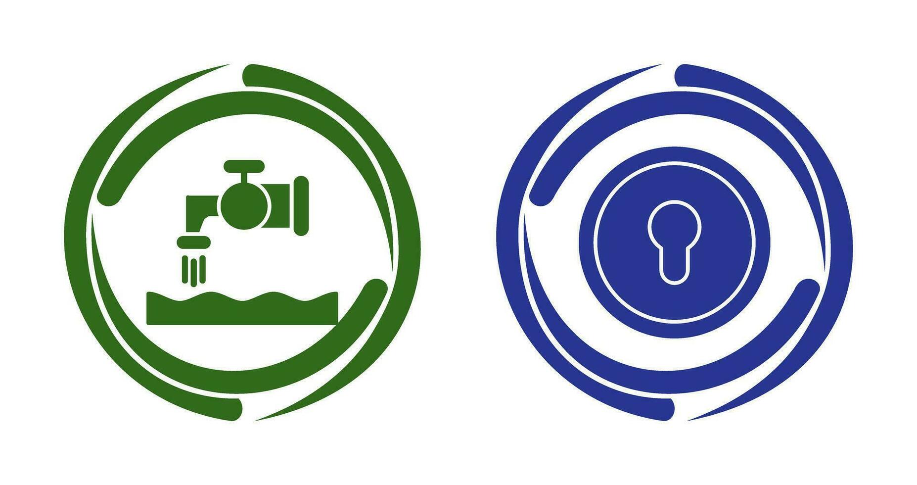 Water House and Key Hole Icon vector