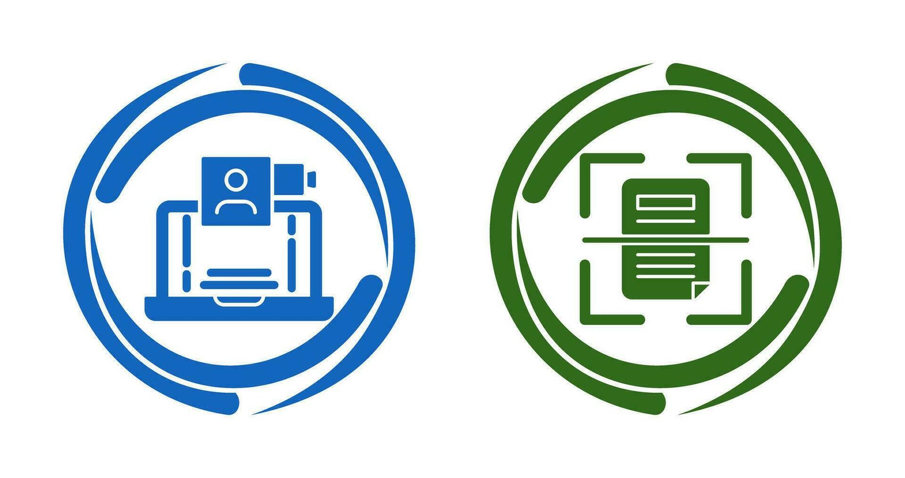 Video Call and Scan Icon vector