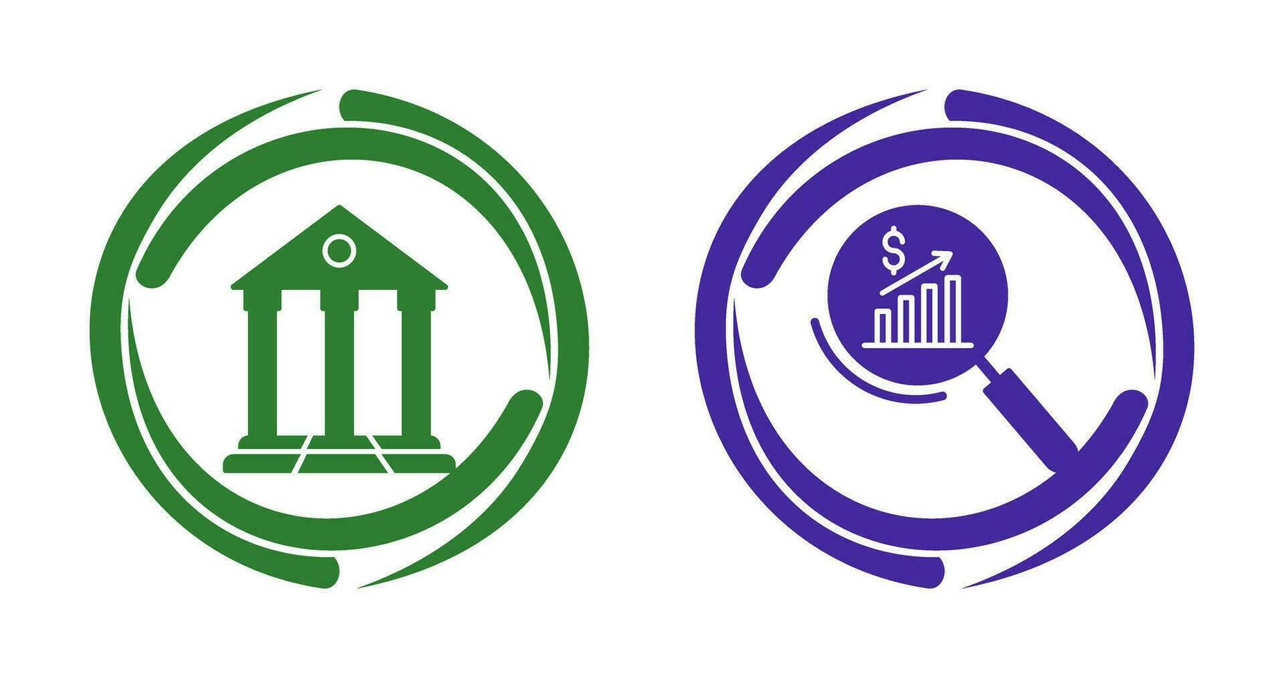 Parthenon and Statistics Icon vector