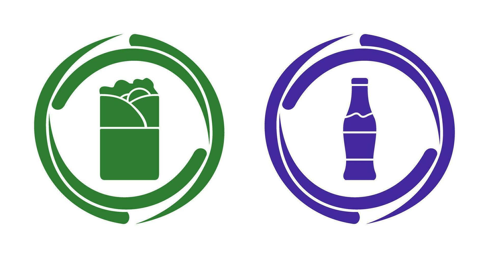 Kebab and Soda Icon vector