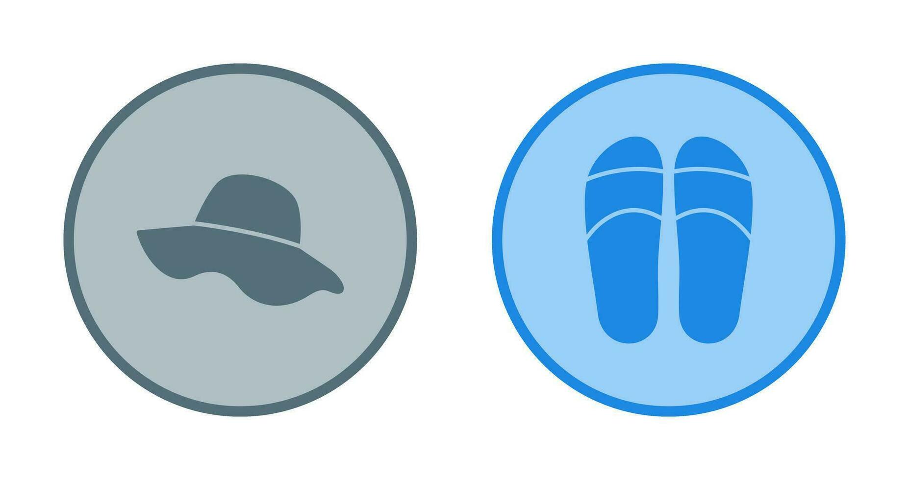 Hat and Slippers Icon vector