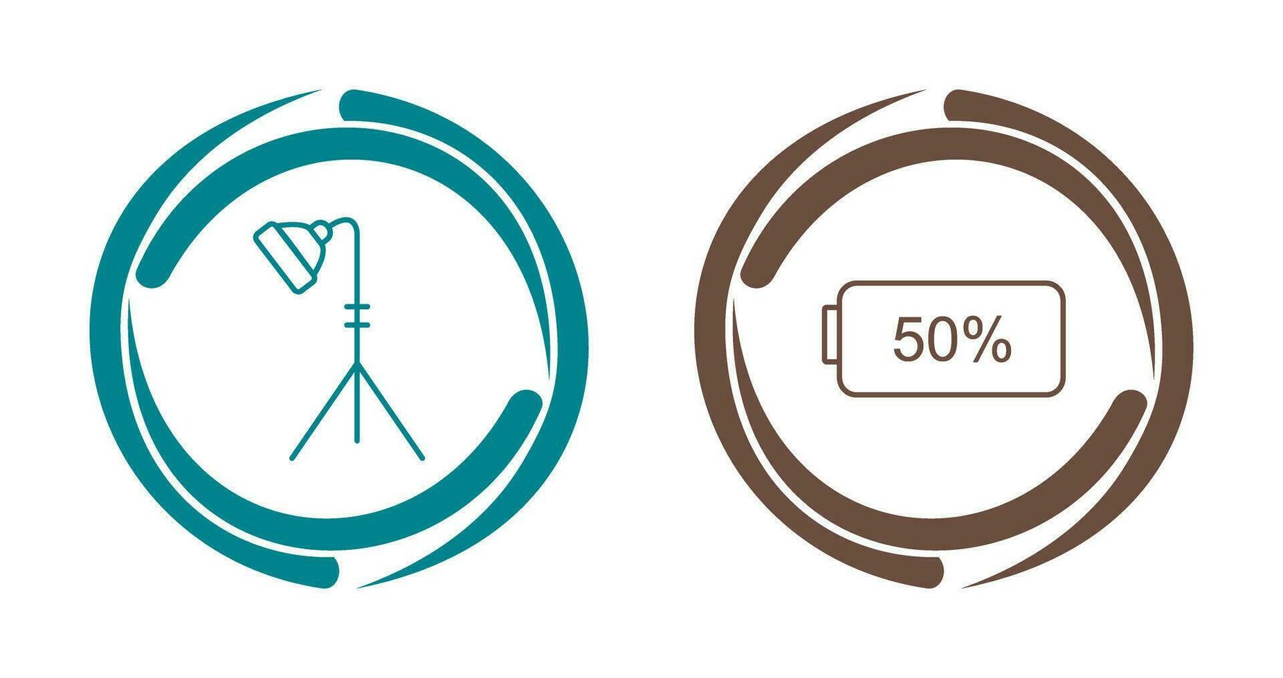 light stand and half battery Icon vector