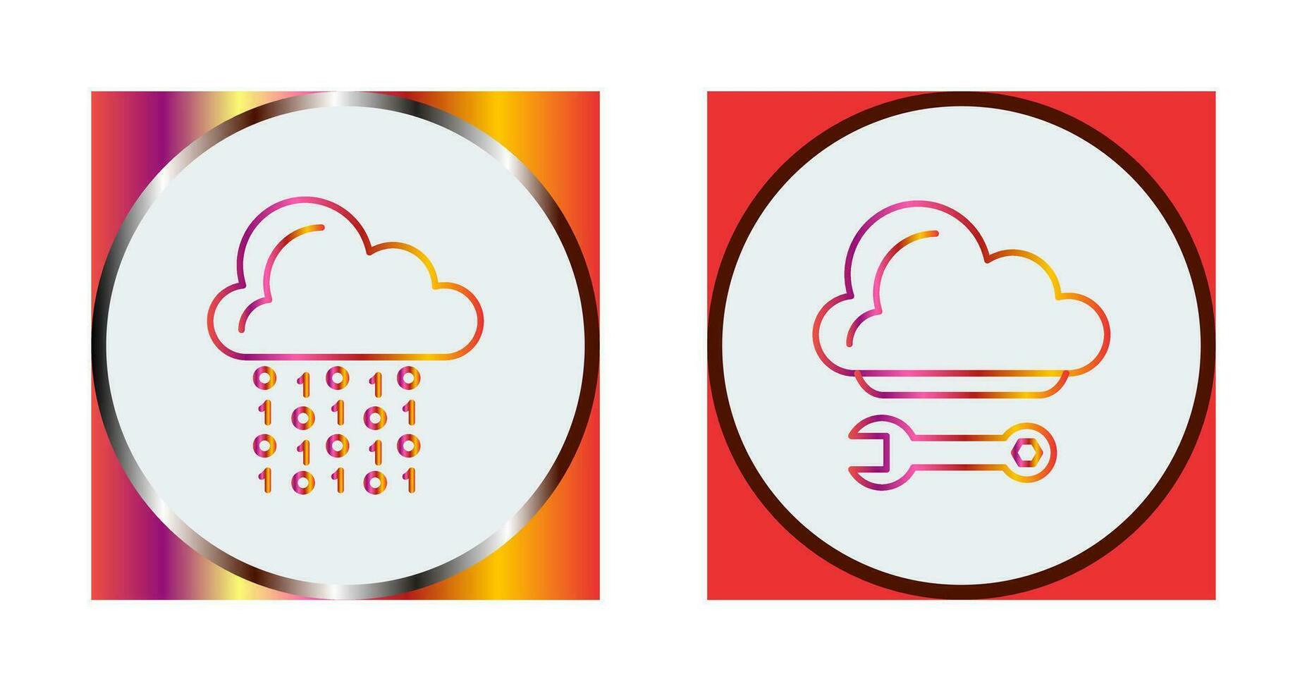 Cloud Coding and Cloud Computing Icon vector