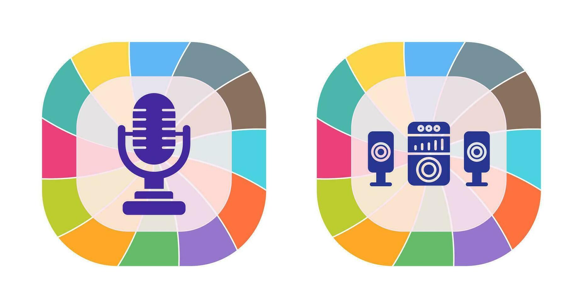 Microphone and Sound System Icon vector