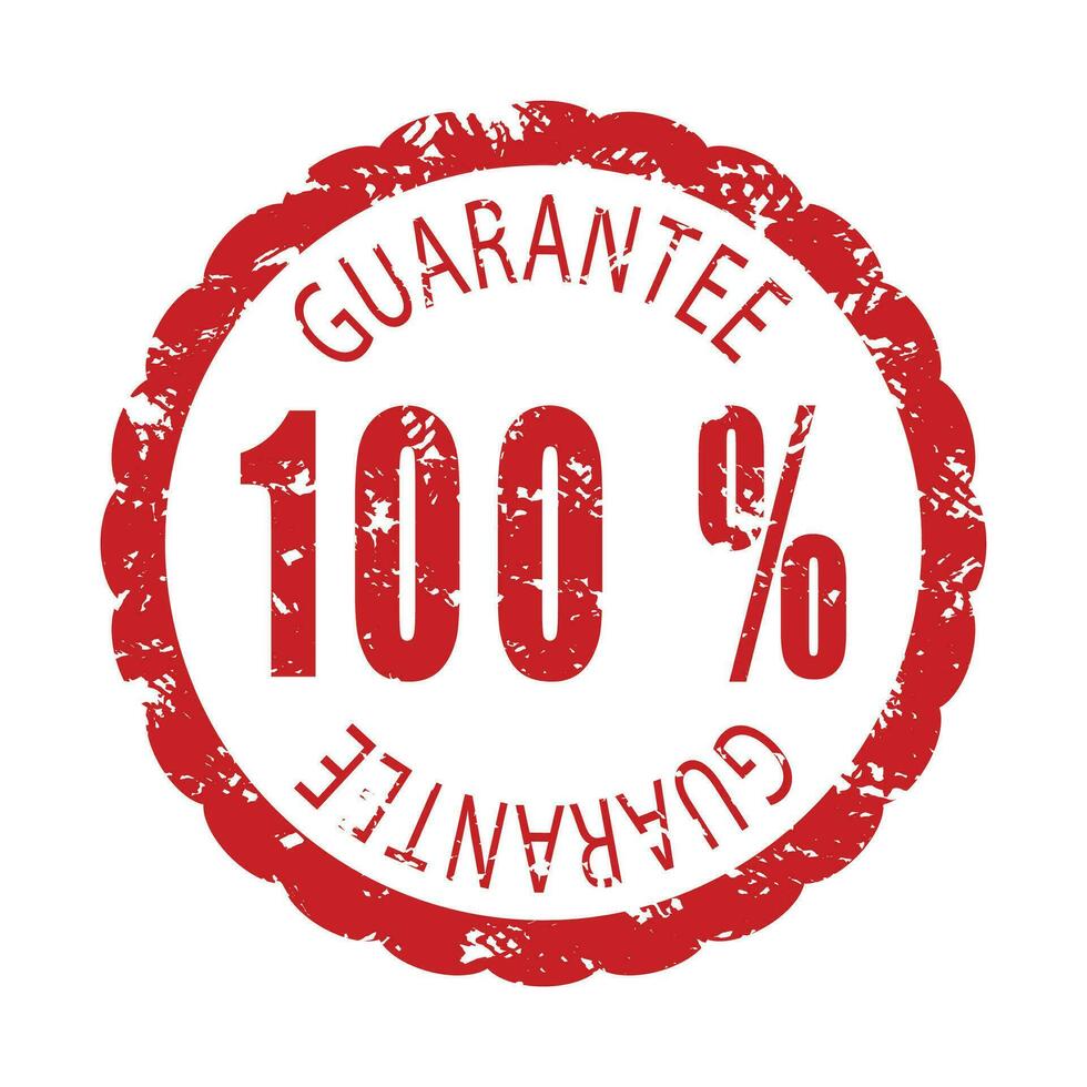 Guarantee rubber stamp. Vector warranty stamp, guarantee and satisfaction quality illustration