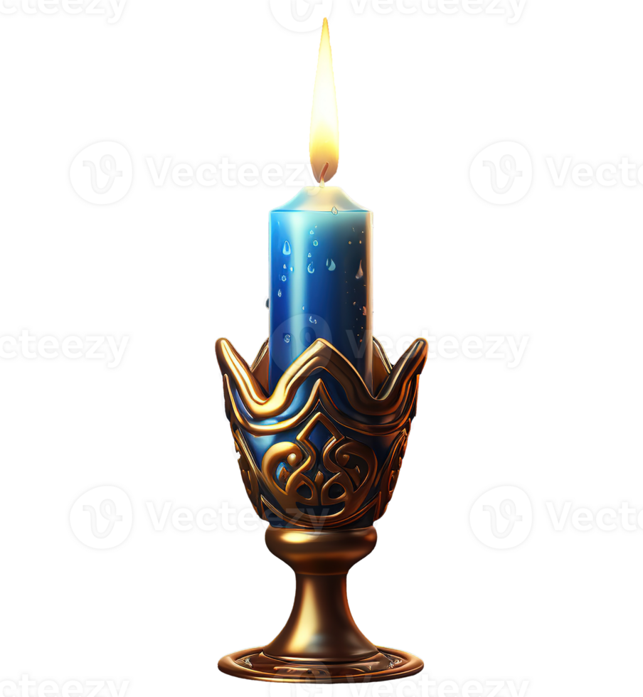 hanukkah candle light ai generative png