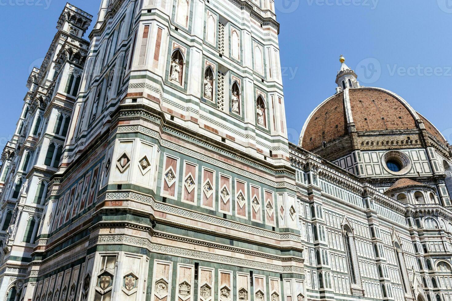 exterior de el catedral de Papa Noel maria del fiore duomo en florencia, toscana, Italia, Europa foto