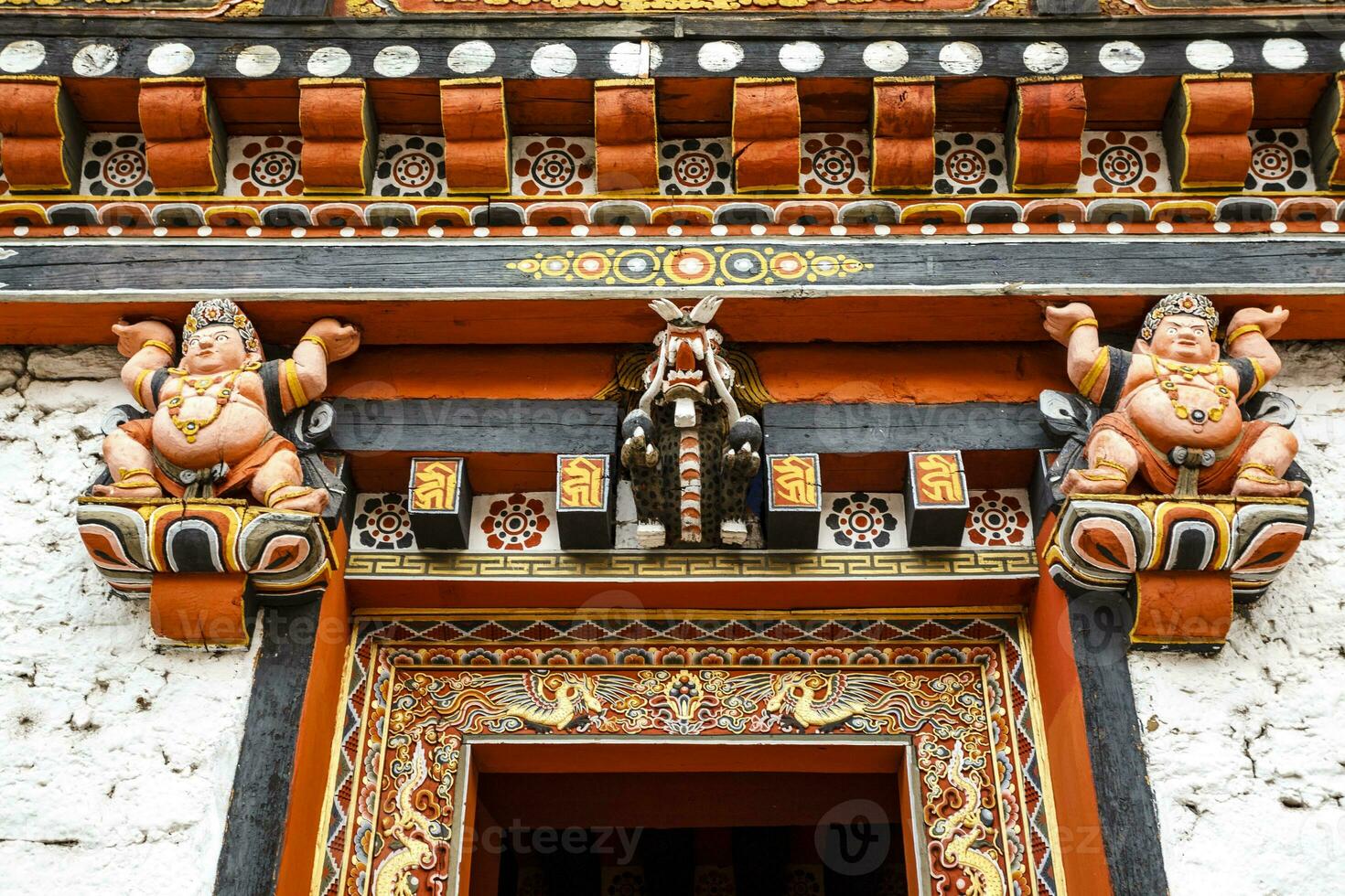 Exterior of the Trashi Chhoe Dzong in Thimphu, Bhutan, Asia photo