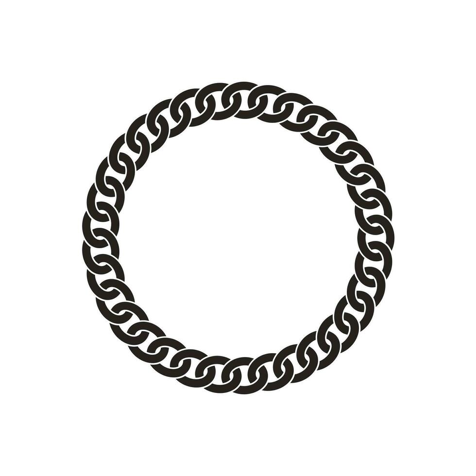 modelo circulo cadena anillo vector ornamento vector ilustración